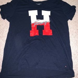 dark blue “Tommy Hilfiger” t-shirt